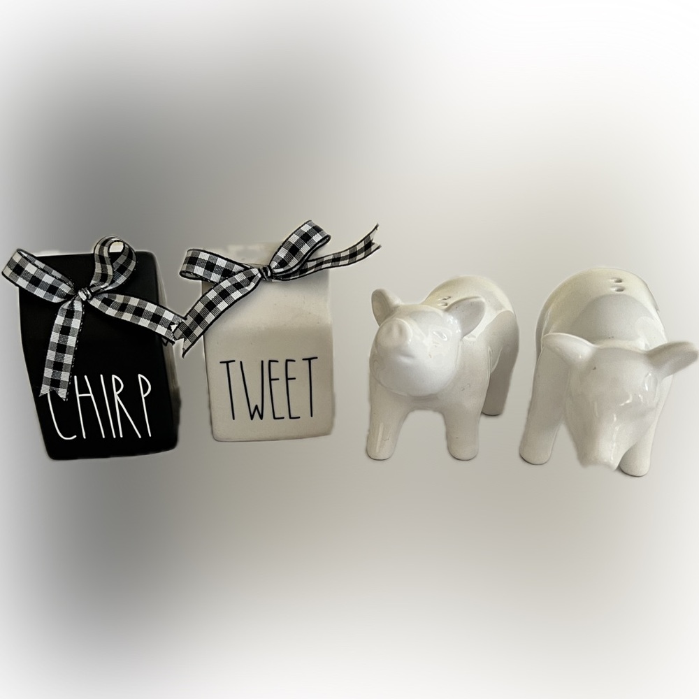 Pig and Rae Dunn inspired house salt and pepper shakers